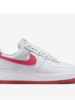 Like new Nike White Air Force 1 '07 with Coral Accents